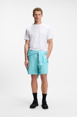 Camiseta de algod&oacute;n el&aacute;stico con cinta de jacquard, Blanco