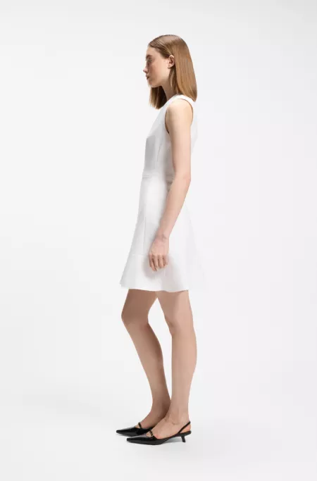 V-neck dress with seam details