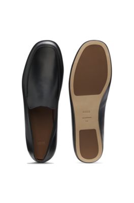 Mocasines de piel lisa fabricados en Portugal, Negro