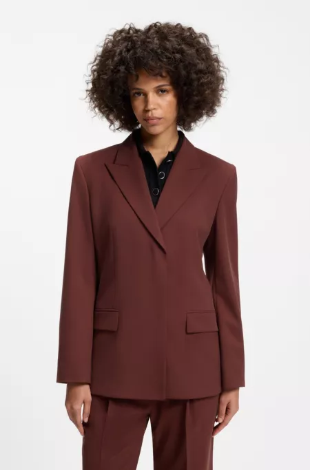 Relaxed-fit blazer in stretch fabric