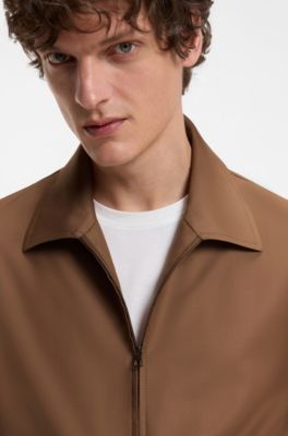 BOSS BY BECKHAM jacket in virgin wool, Brown