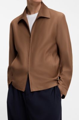 BOSS BY BECKHAM jacket in virgin wool, Brown