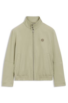 Water-repellent jacket in mercerized stretch cotton, Khaki
