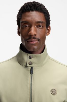 Water-repellent jacket in mercerized stretch cotton, Khaki