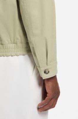 Water-repellent jacket in mercerized stretch cotton, Khaki