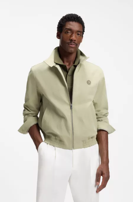 Water-repellent jacket in mercerized stretch cotton