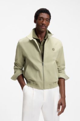 Water-repellent jacket in mercerized stretch cotton, Khaki
