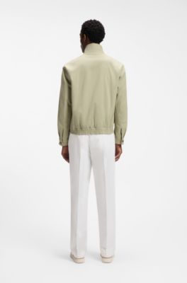 Water-repellent jacket in mercerized stretch cotton, Khaki