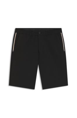 Active water-repellent shorts with four-way stretch, Black