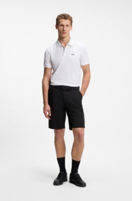 Shorts activos en tejido multiel&aacute;stico repelente al agua, Negro