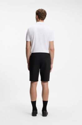 Active water-repellent shorts with four-way stretch, Black