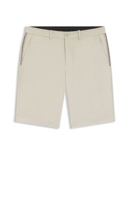 Active water-repellent shorts with four-way stretch, Light Beige