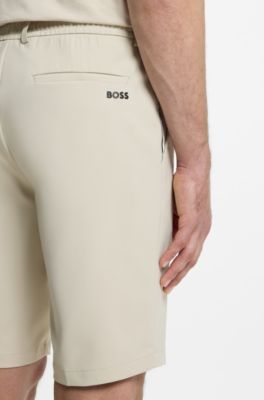 Shorts activos en tejido multiel&aacute;stico repelente al agua, Beige claro
