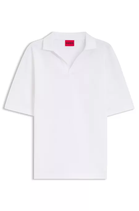 Relaxed-fit polo in breathable cotton