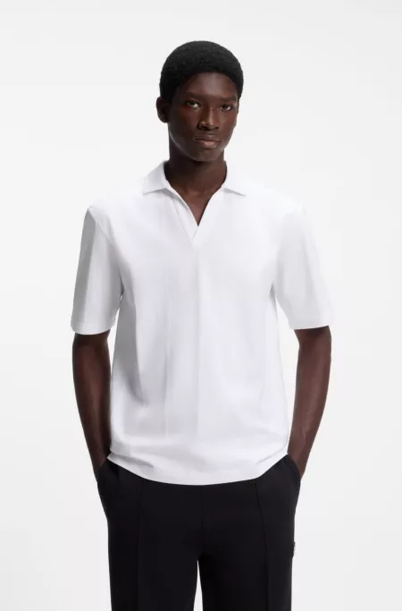 Relaxed-fit polo in breathable cotton