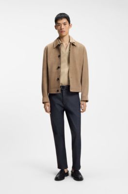 Relaxed-fit polo in breathable cotton, Beige