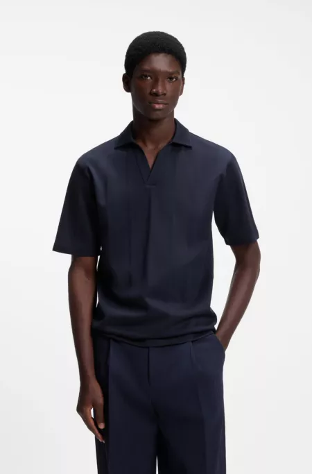 Relaxed-fit polo in breathable cotton