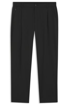 Pantalon Relaxed avec plis sur le devant, Noir