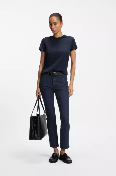 Regular-fit kick flare jeans in stretch denim