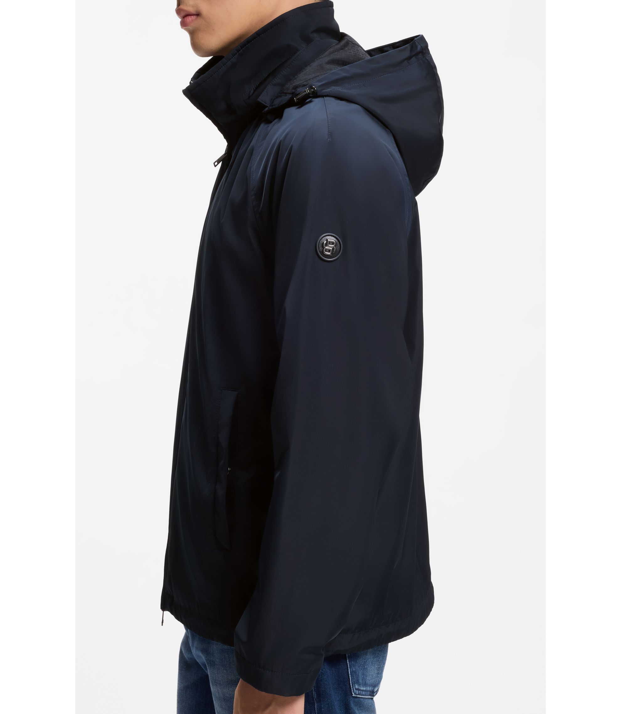 BOSS - Regular-fit hooded jacket with water-repellent finish 