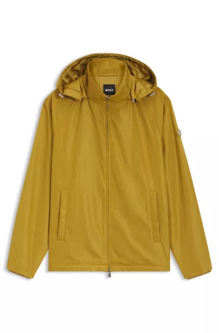 Regular-fit hooded jacket with water-repellent finish