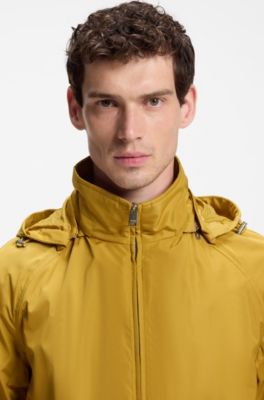 Regular-fit hooded jacket with water-repellent finish, Gold