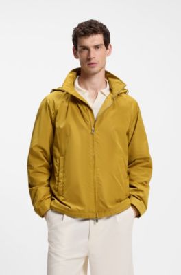 Regular-fit hooded jacket with water-repellent finish, Gold