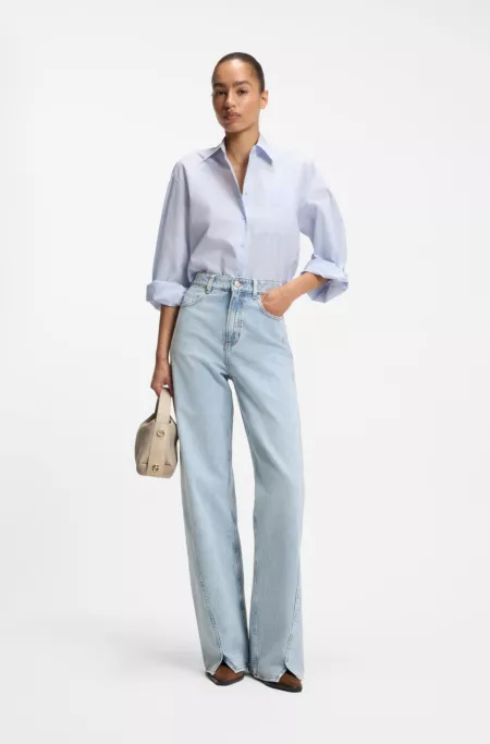 High-rise wide-leg jeans