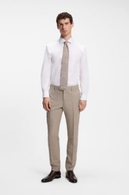 BOSS BY BECKHAM slim-fit cotton shirt, White