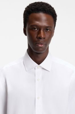 BOSS BY BECKHAM camisa slim fit en algod&oacute;n, Blanco