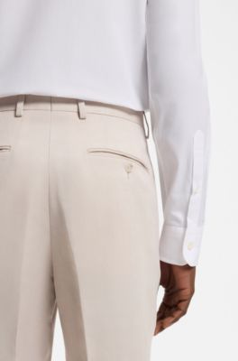 BOSS BY BECKHAM Slim-fit cotton shirt, White