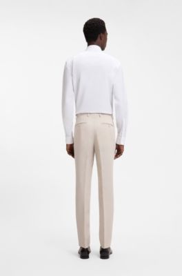 BOSS BY BECKHAM slim-fit cotton shirt, White