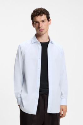 BOSS BY BECKHAM camisa slim fit en algod&oacute;n, Celeste