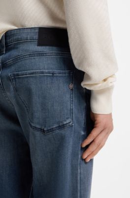 Regular-fit jeans in stretch denim, Dark Blue