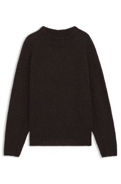 Pull en alpaga mélangé avec col montant