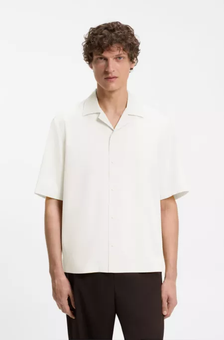 BOSS BY BECKHAM relaxed-fit shirt in fluid fabric