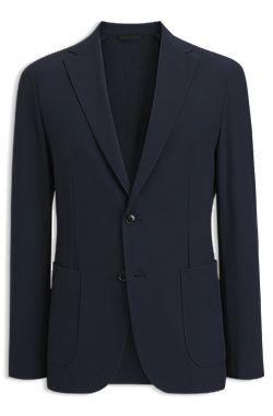 Blazer slim fit en tejido elástico técnico