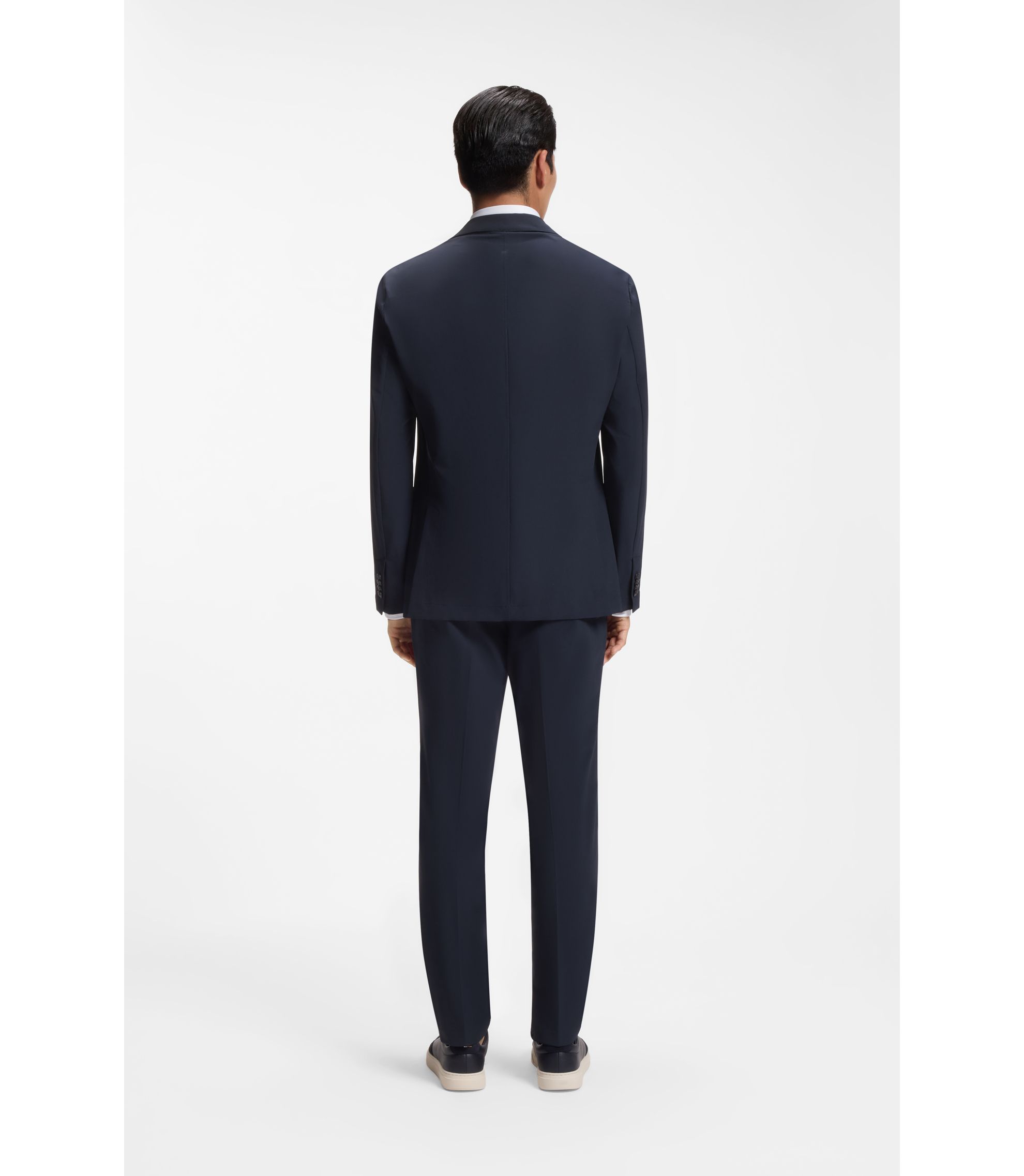 BOSS - Slim-fit blazer in performance stretch fabric - Dark Blue