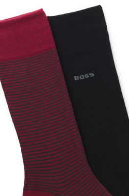 Two-pack of regular-length logo socks, Dark Red