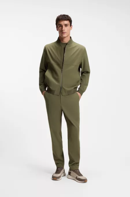 Tapered-fit pants in performance stretch fabric