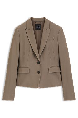 Blazer slim fit de tejido de gabardina elástico