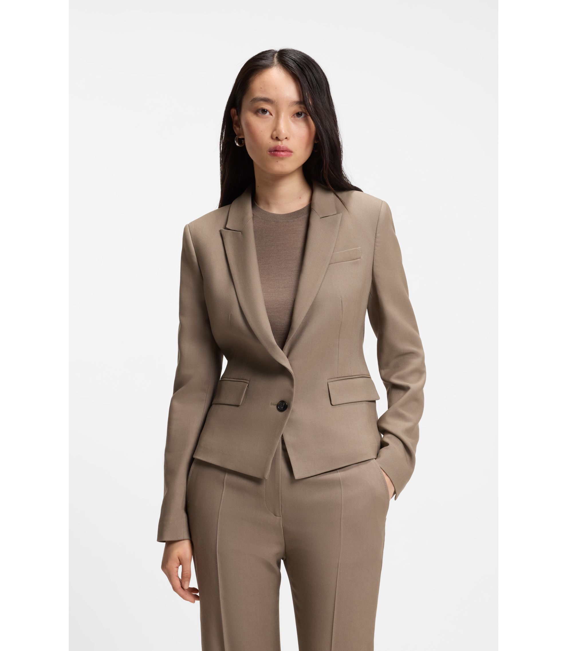 HUGO BOSS ヒューゴボス ロゴジャガード クルーネック ニット セーター 