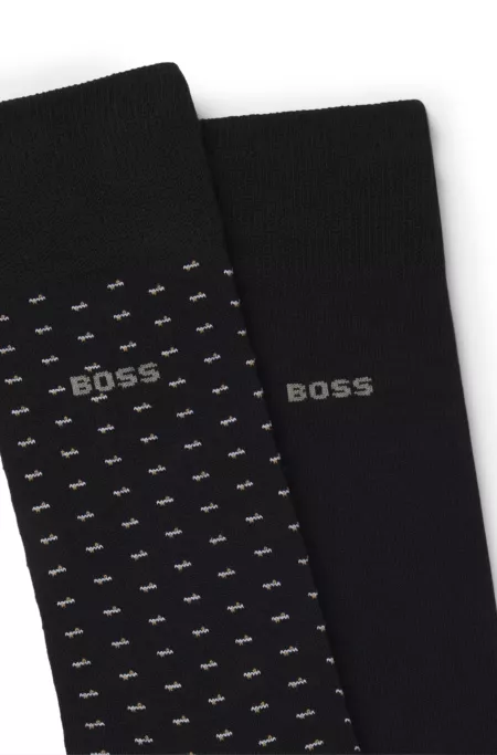 Two-pack of regular-length cotton-blend socks