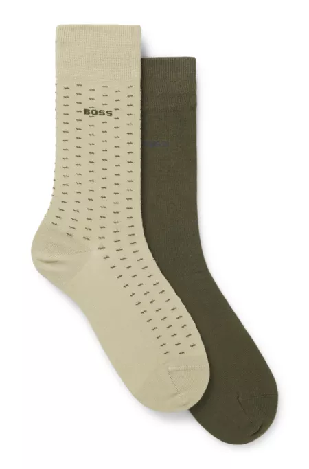 Two-pack of regular-length cotton-blend socks