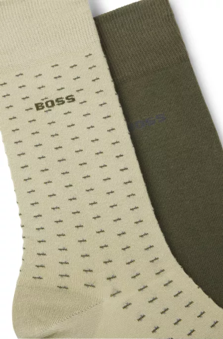 Two-pack of regular-length cotton-blend socks