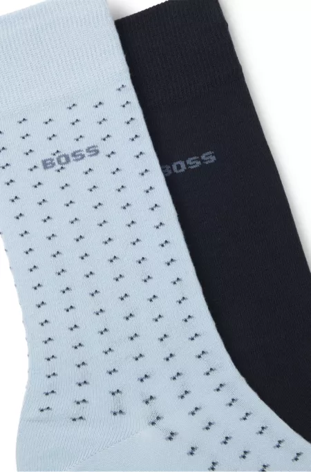 Two-pack of regular-length cotton-blend socks