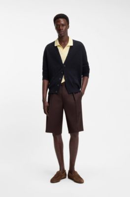 BOSS BY BECKHAM penny loafers in suede, Dark Brown