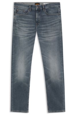 Delaware Vaqueros slim fit en denim de algod&oacute;n el&aacute;stico, Gris