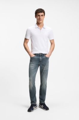 Delaware Vaqueros slim fit en denim de algod&oacute;n el&aacute;stico, Gris