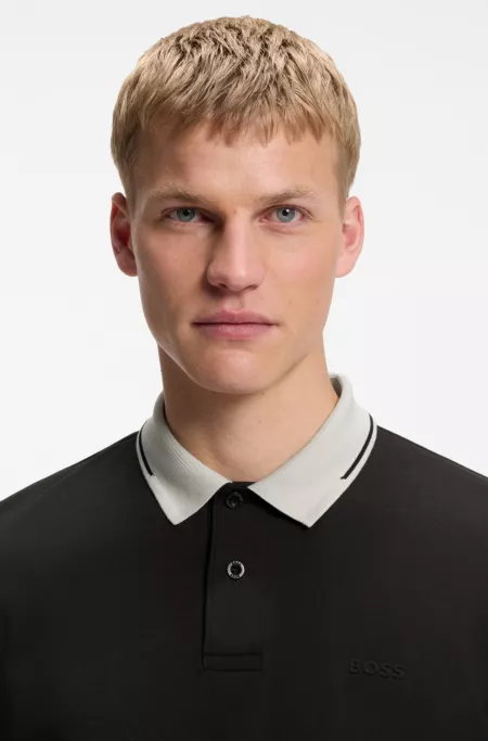 Slim-fit cotton polo shirt